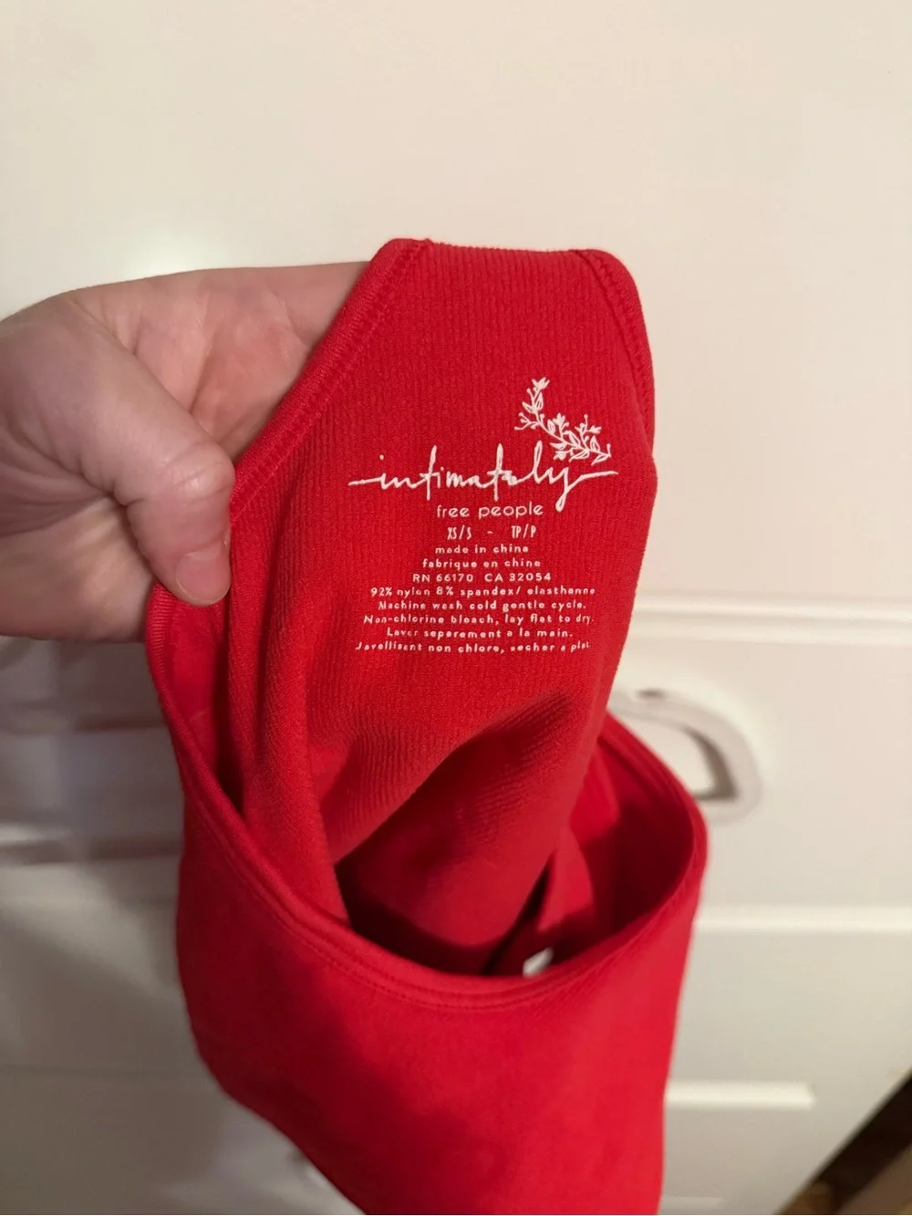 Free People Red Racerback Tank Top